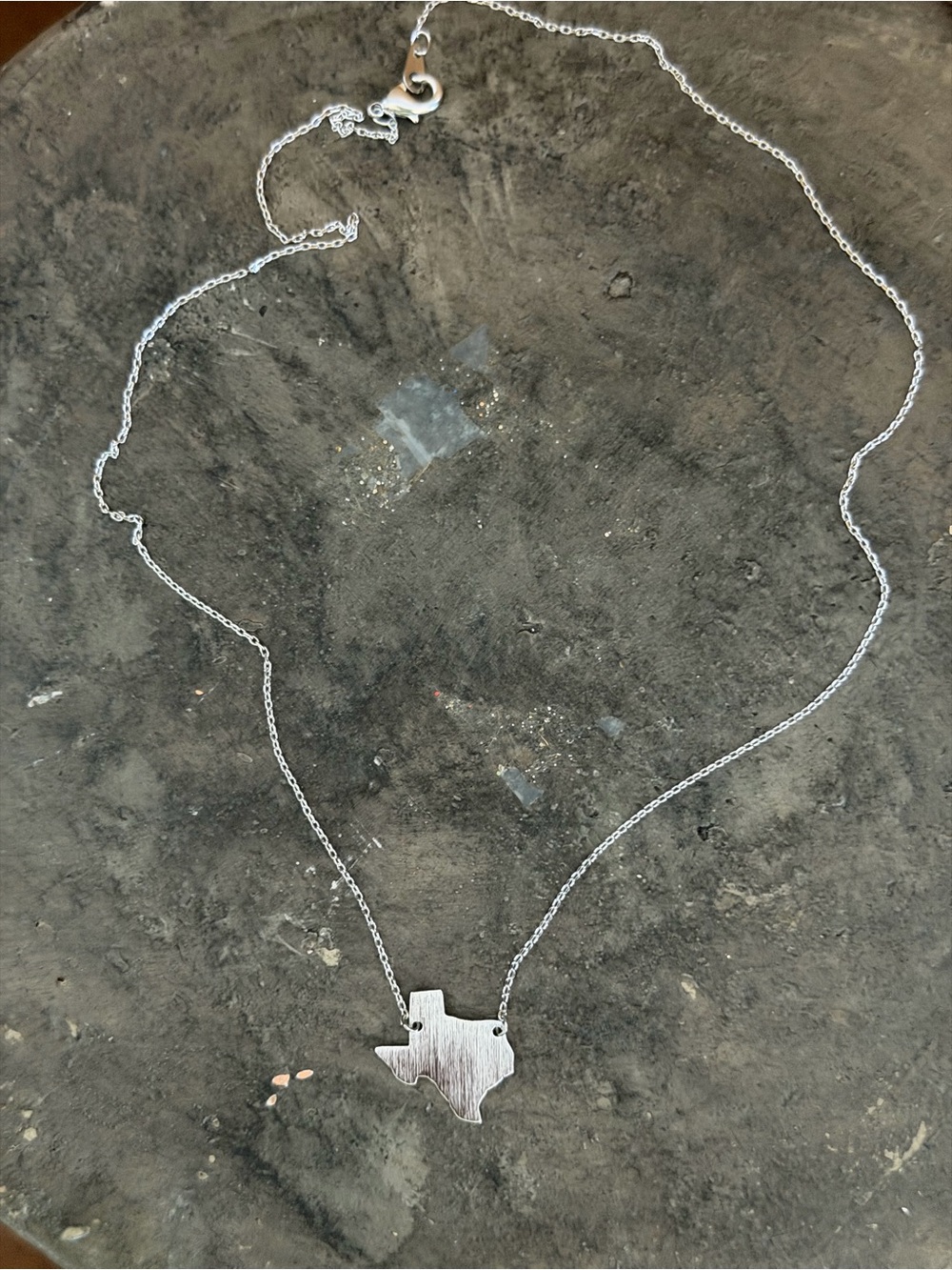 Must Have Silver Texas State Pendant Necklace